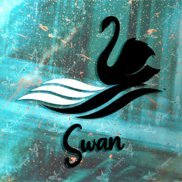 Schwan - Sticker, Swan, Sea, Aufkleber, Scheibenaufkleber, Tierschutz
