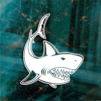 Weißer Hai - Sticker, Shark, Sea, Aufkleber,...